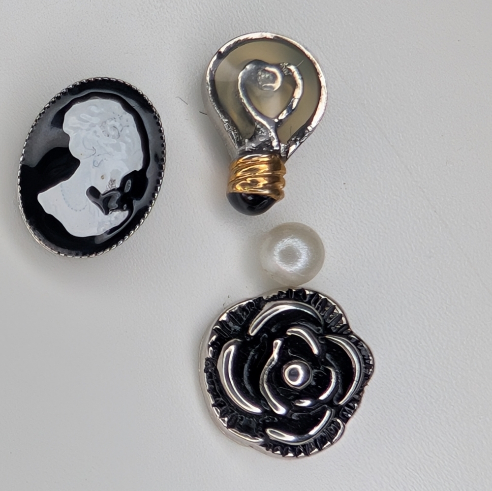 Origami Owl Black and Silver Jewelry Set